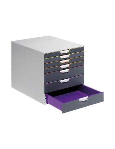 FICHERO 7 CAJONES DURABLE VARICOLOR APILABLES 292X280X356MM.7607-27