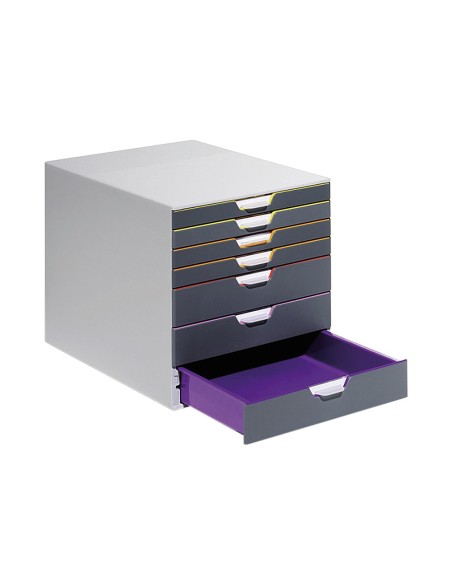 FICHERO 7 CAJONES DURABLE VARICOLOR APILABLES 292X280X356MM.7607-27