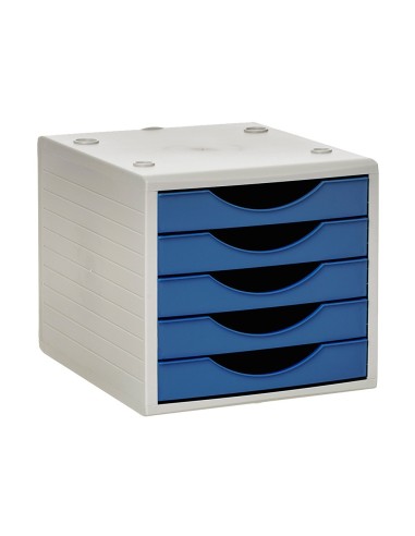 FICHERO CAJONES Q-CON.5 CAJONES AZ. OPACO 270X340X260MM