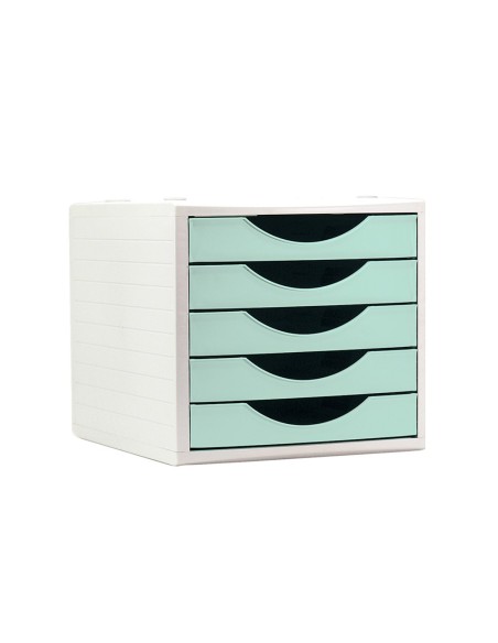 FICHERO CAJONES Q-CON.5 CAJONES VE. PASTEL 270X340X260MM