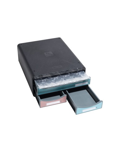 FICHERO CAJONES EXACOMPTA SKANDI A4+ PP. RECICLADO 3 CAJONES SURT.