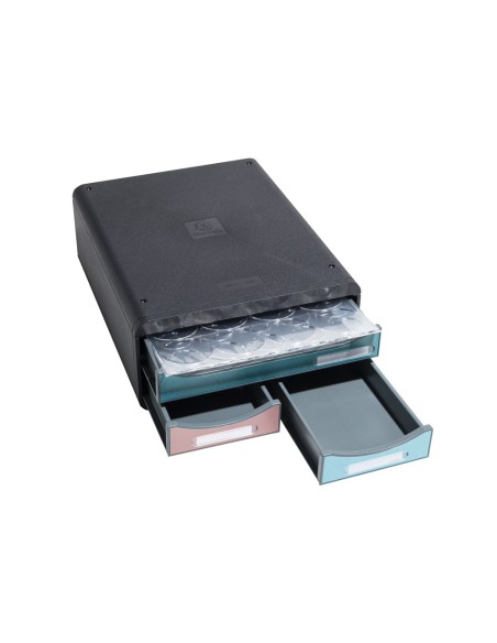 FICHERO CAJONES EXACOMPTA SKANDI A4+ PP. RECICLADO 3 CAJONES SURT.
