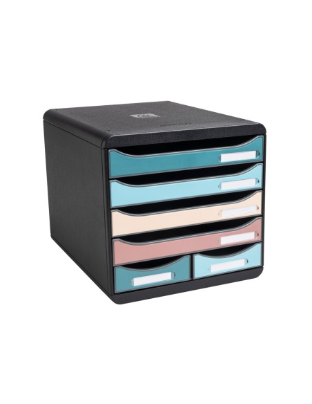 FICHERO CAJONES EXACOMPTA SKANDI A4+ PP. RECICLADO 6 CAJONES SURT.