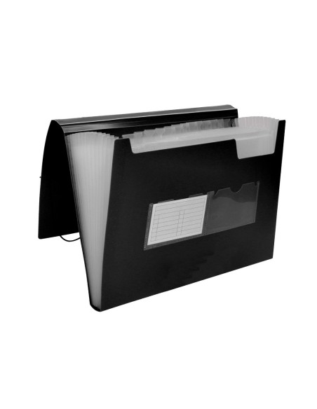 CARPETA CLASIFICADOR FUELLE PP. A4 NG. OPACO 13 DEPARTAMENTOS