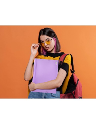 CARPETA CLASIFICADOR FUELLE PP. A4 LAVANDA OPACO 13 DEPARTAMENTOS