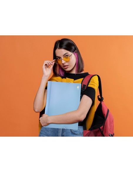 CARPETA CLASIFICADOR FUELLE PP. A4 CEL. OPACO 13 DEPARTAMENTOS