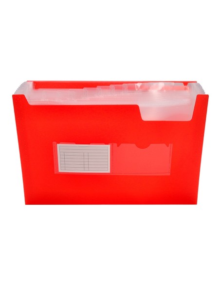 CARPETA BEAUT.CLASIF.FUELLE 32110 PP DIN A4 ROJA TPTE.-13 DEPARTAMENT