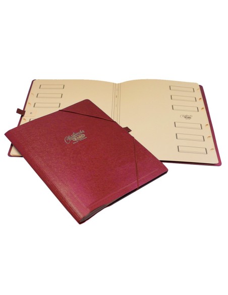 CARPETA CLASIF.CARTON COMPACTO SARO FL.ROJA 12 DEPARTAMENTOS