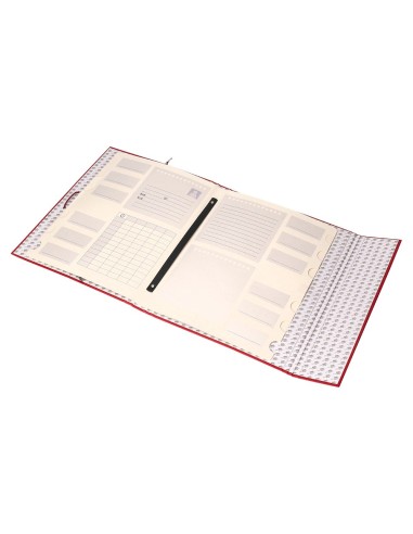 CARPETA CLASIF.A C.FORRADO SOLAPA ROJA 12 DEPARTAMENTOS