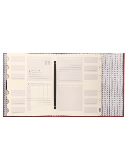 CARPETA CLASIF.A C.FORRADO SOLAPA ROJA 12 DEPARTAMENTOS
