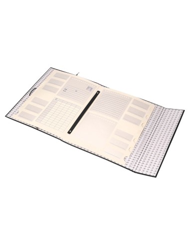 CARPETA CLASIF.A C.FORRADO SOLAPA NEGRA 12 DEPARTAMENTOS