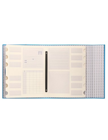 CARPETA CLASIF.A C.FORRADO COAT SOLAPA I-CELESTE 12 DEPARTAMENTOS