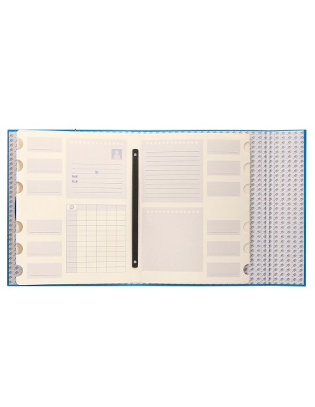 CARPETA CLASIF.A C.FORRADO COAT SOLAPA I-CELESTE 12 DEPARTAMENTOS