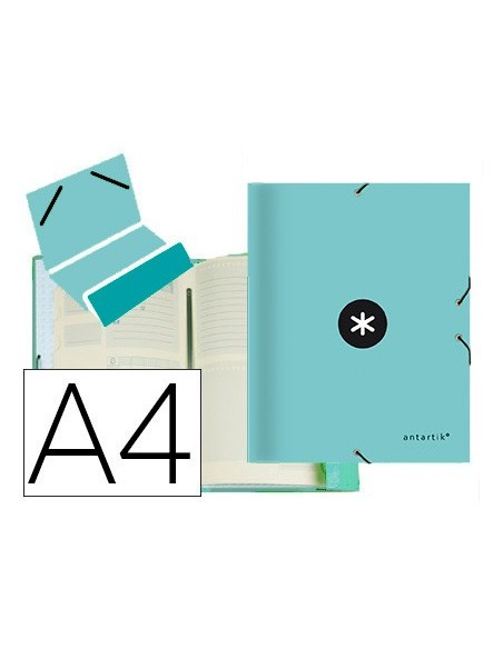 CARPETA ANTARTIKCLASIF.A4 12 DEP.GOMA CARTON FORRADO MENTA
