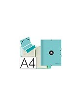 CARPETA ANTARTIKCLASIF.A4 12 DEP.GOMA CARTON FORRADO MENTA 2