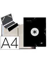 CARPETA ANTARTIK CLASIFICADORA A4 12 DEP.GOMAS CARTON FORRADO NG.