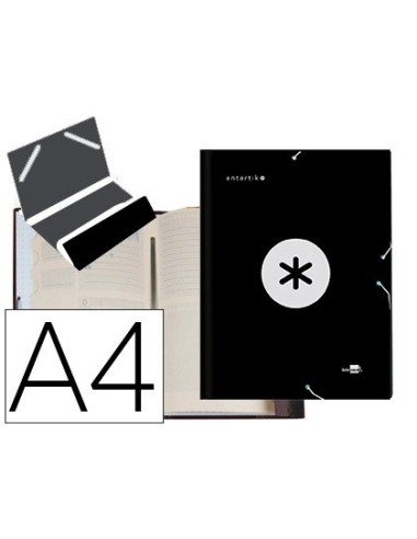 CARPETA ANTARTIK CLASIFICADORA A4 12 DEP.GOMAS CARTON FORRADO NG.