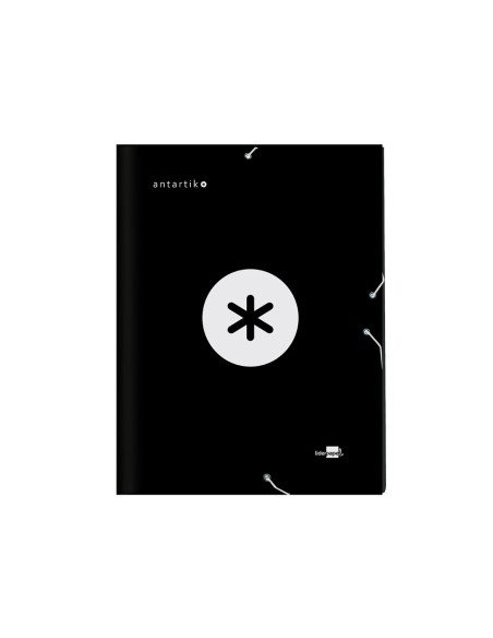 CARPETA ANTARTIK CLASIFICADORA A4 12 DEP.GOMAS CARTON FORRADO NG.