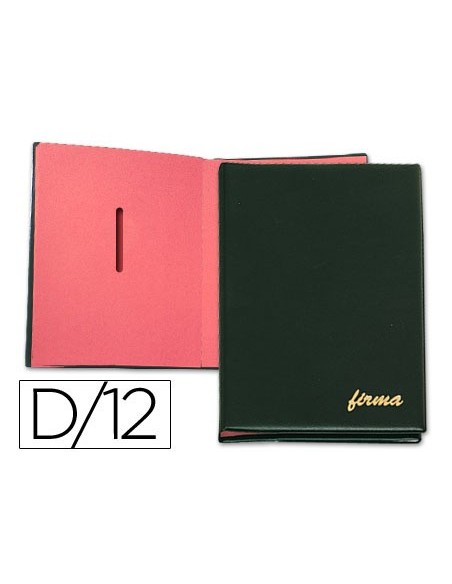 PORTAFIRMAS PARDO 0874 NEGRO 12 DEPARTAMENTOS