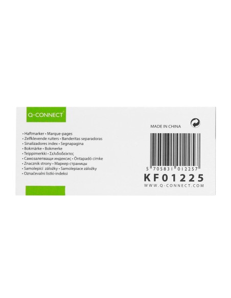 BANDERITAS SEP.Q-CONNECT 20X50 MM TPTE.S Y COLOR PACK 4 C/50 H.