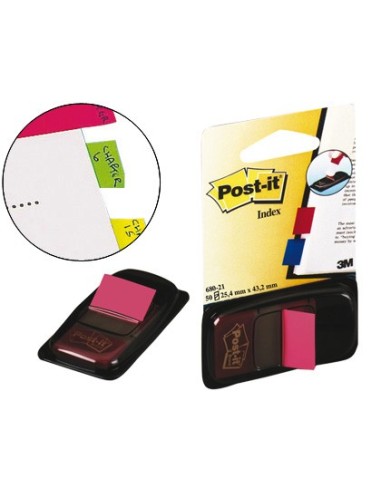 BANDERITAS SEPARADOAS 680-21 ROSA BRILLO 50UD