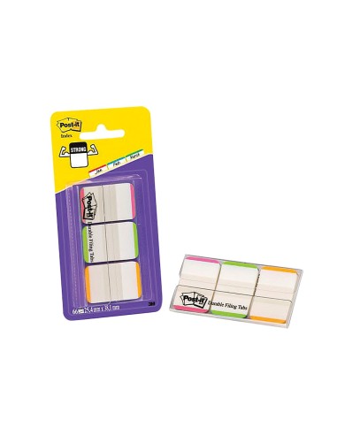 BANDERITAS POST-INDEX VERDE ROJO Y AZUL DISPENSADOR FUNDA 3X21