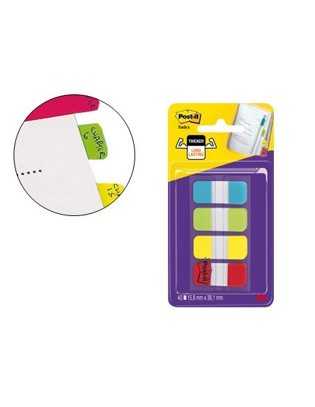 BANDERITAS SEPARADORAS RIGIDAS AM.AZ.LIMA RJ.POST-IT INDEX 676ALYREU