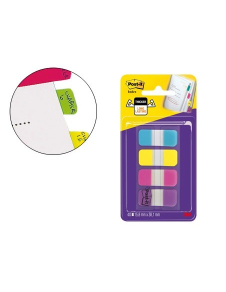 BANDERITAS SEPARADORAS RIGIDAS AM.AZ.RS VIO POST-IT INDEX 676AYPVEU