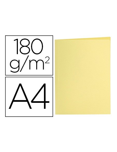 SUBCARPETA A4 180 GR. LIDERPAPEL AMARILLO PASTEL C/50