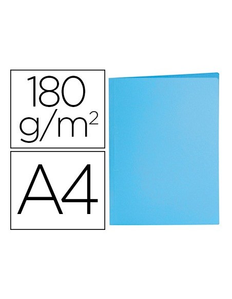 SUBCARPETA A4 180 GR. LIDERPAPEL AZUL PASTEL C/50