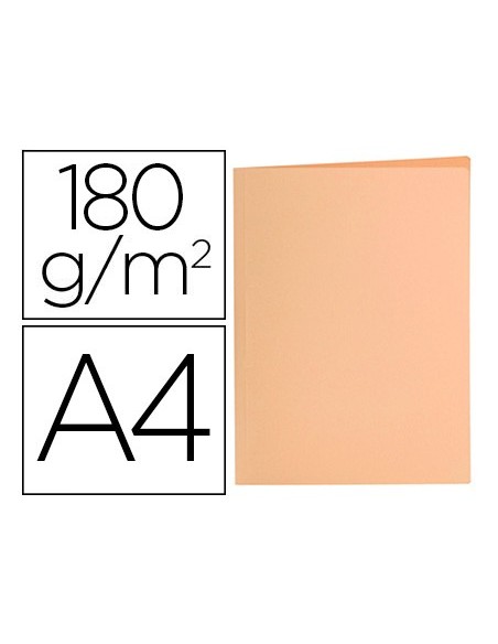 SUBCARPETA A4 180 GR. LIDERPAPEL NARANJA PASTEL C/50