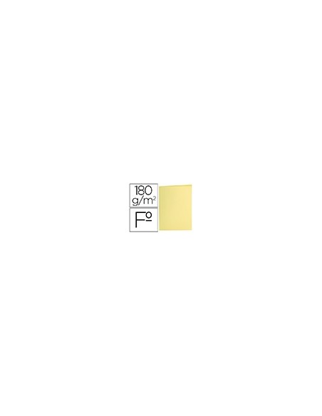 SUBCARPETA FL 180 GR. LIDERPAPEL AMARILLO PASTEL C/50