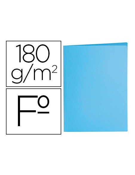 SUBCARPETA FL 180 GR. LIDERPAPEL AZUL PASTEL