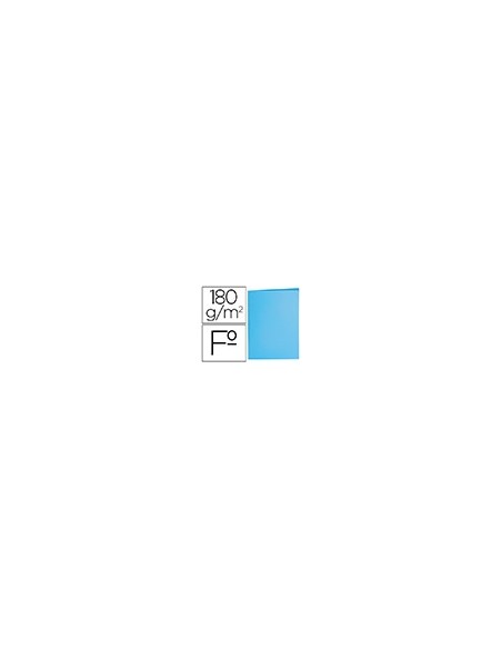 SUBCARPETA FL 180 GR. LIDERPAPEL AZUL PASTEL