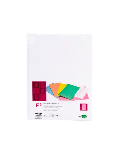 SUBCARPETA FL 180 GR. LIDERPAPEL BLANCO