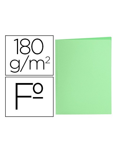 SUBCARPETA FL 180 GR. LIDERPAPEL VERDE PASTEL
