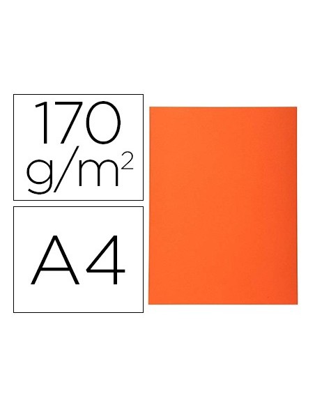 SUBCARPETA A4 170 GR. EXACOMPTA NARANJA C/100