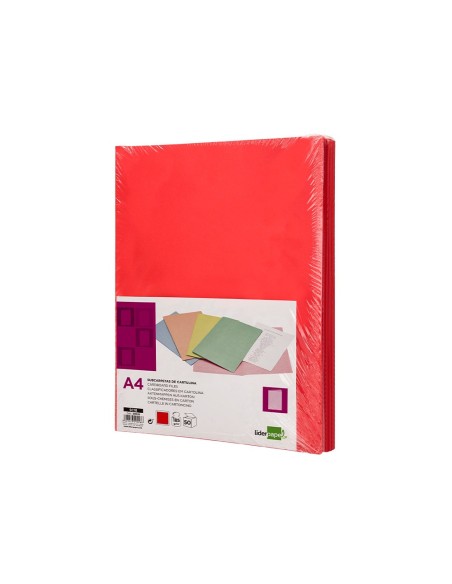 SUBCARPETA A4 180 GR. LIDERPAPEL ROJO INTENSO C/50