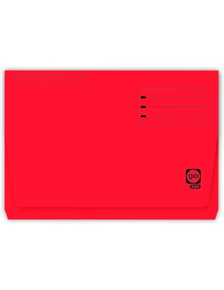 SUBCARPETA FL 320 GR. GIO C/BOLSA Y FUELLE 30MM ROJO C/25