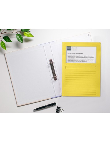 SUBCARPETA C/VENTANA A4 120GR. Q-CON. AMARILLO