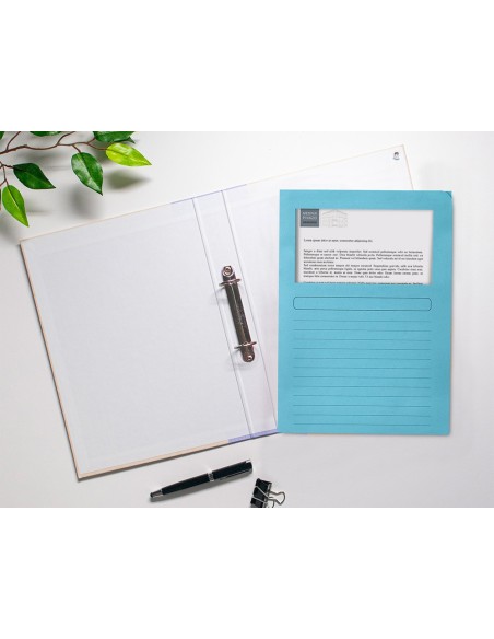 SUBCARPETA C/VENTANA A4 120 GR. Q-CON. AZUL