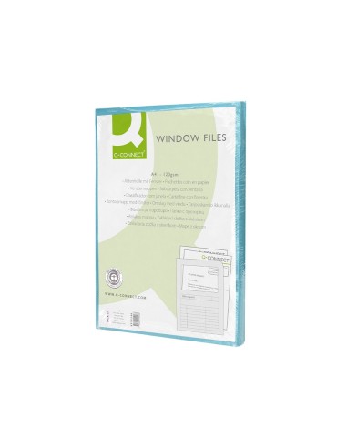 SUBCARPETA C/VENTANA A4 120 GR. Q-CON. AZUL