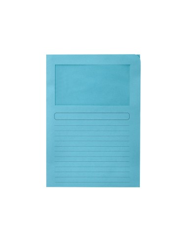 SUBCARPETA C/VENTANA A4 120 GR. Q-CON. AZUL