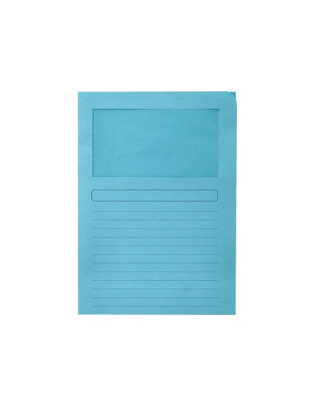 SUBCARPETA C/VENTANA A4 120 GR. Q-CON. AZUL