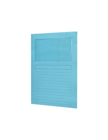 SUBCARPETA C/VENTANA A4 120 GR. Q-CON. AZUL