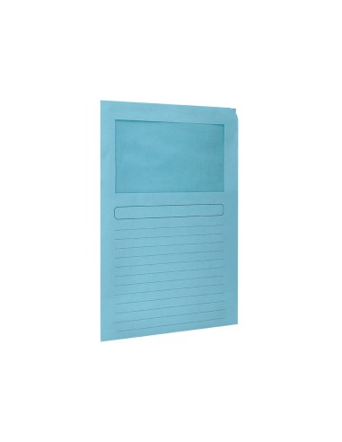 SUBCARPETA C/VENTANA A4 120 GR. Q-CON. AZUL