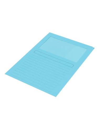 SUBCARPETA C/VENTANA A4 120 GR. Q-CON. AZUL