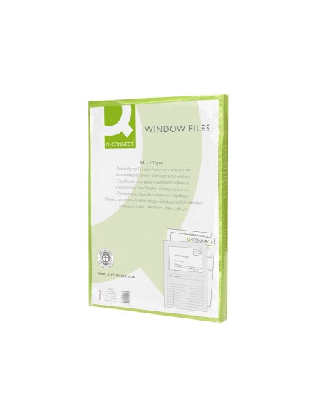 SUBCARPETA C/VENTANA A4 120 GR. Q-CON. VERDE