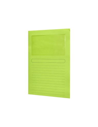 SUBCARPETA C/VENTANA A4 120 GR. Q-CON. VERDE