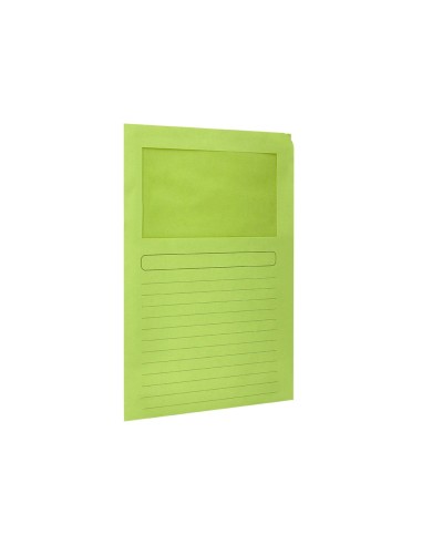 SUBCARPETA C/VENTANA A4 120 GR. Q-CON. VERDE